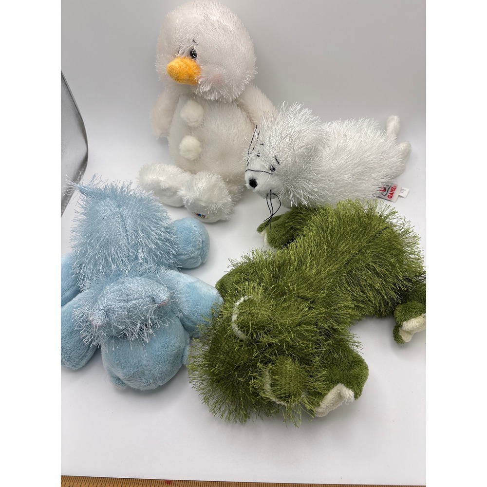Ganz Webkinz Plush Lot 4 Hippo Crocodile Harp Seal Snowman Stuffed Animals White